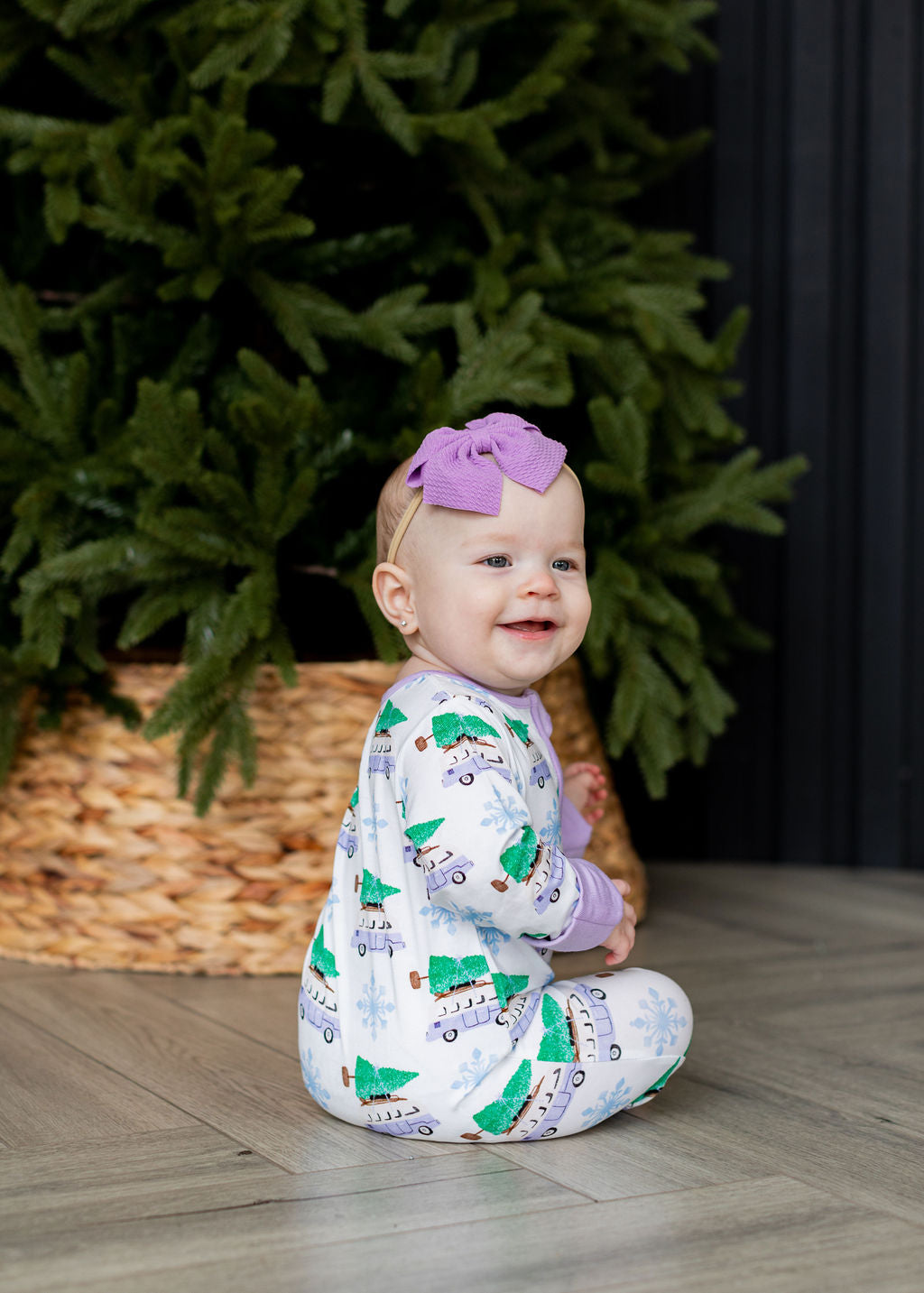 Baby Tree-Mendous Christmas - Purple - Long Sleeve Pajamas - Gathering Littles