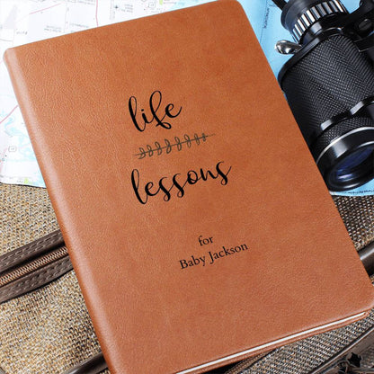 Personalized Leather Journal for New Parents, Personalized Gift for New Parent, Personalized Leather Journal Life Lessons, Sentimental Gift for New Parents - Gathering Littles