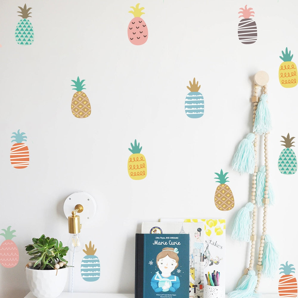 Funlife® Pineapple Window Decals Wall Sticker Wallpaper Wall Decals Children Home Decor Living Room Self-Adhesive Bedroom Kids - Gathering Littles