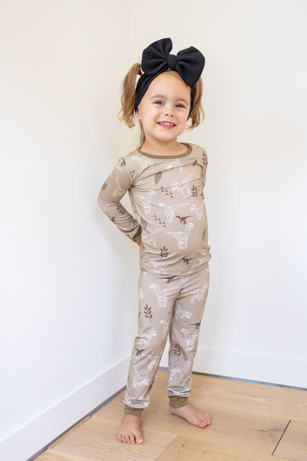 VelociNAPtor - Long Sleeve 2 Piece Pajama Set - Gathering Littles