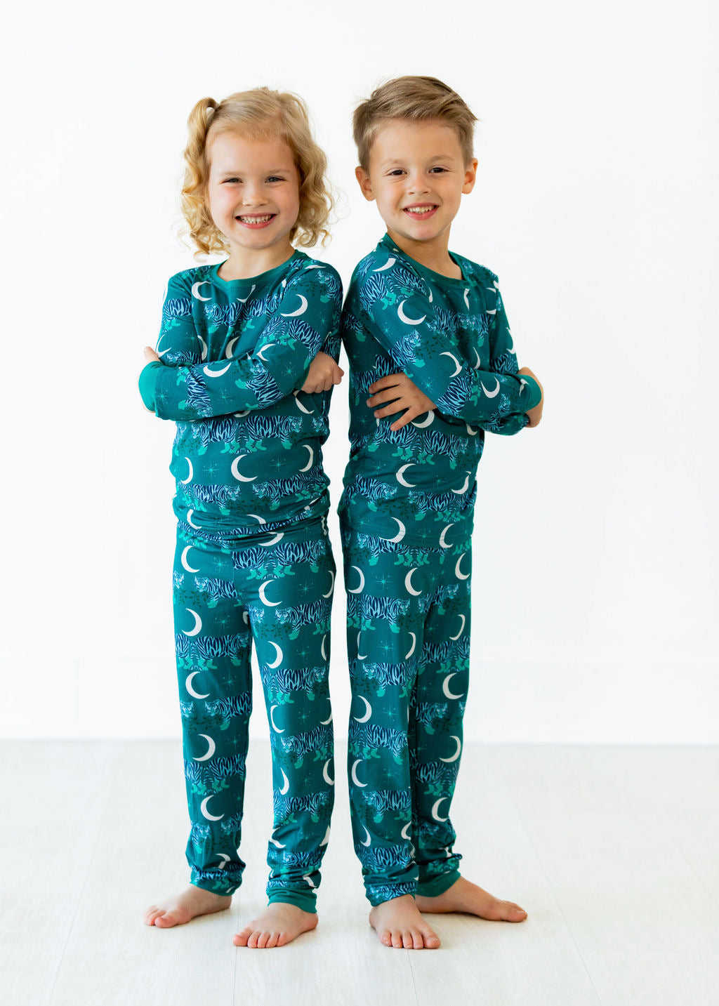 Midnight Tigers - Long Sleeve 2 Piece Pajama Set - Gathering Littles