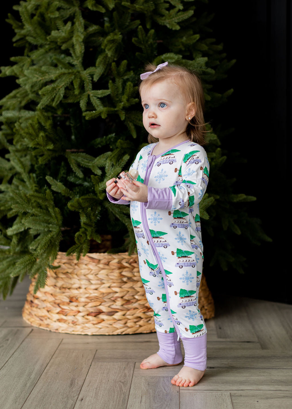 Baby Tree-Mendous Christmas - Purple - Long Sleeve Pajamas - Gathering Littles