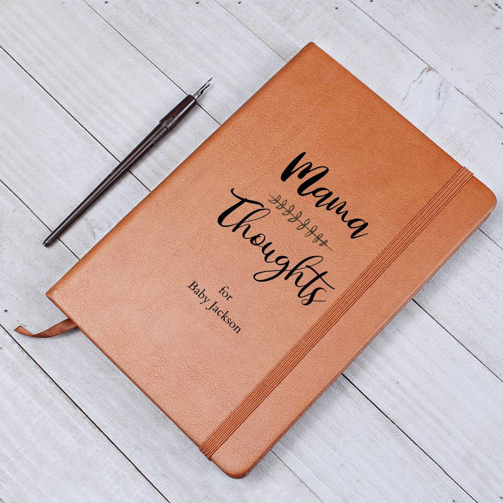 Personalized Leather Journal for New Moms, Personalized Gift for New Moms, Personalized Mom Journal, Sentimental Gift for New MomGraphic Journal - Gathering Littles