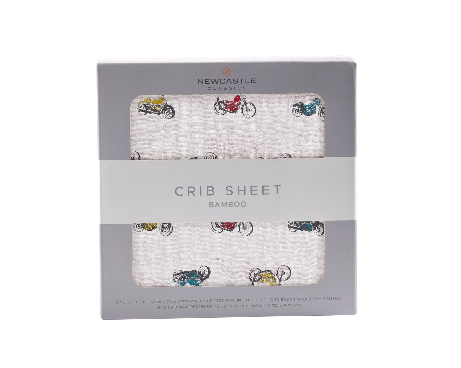 Vintage Motorcycles Bamboo Muslin Crib Sheet - Gathering Littles