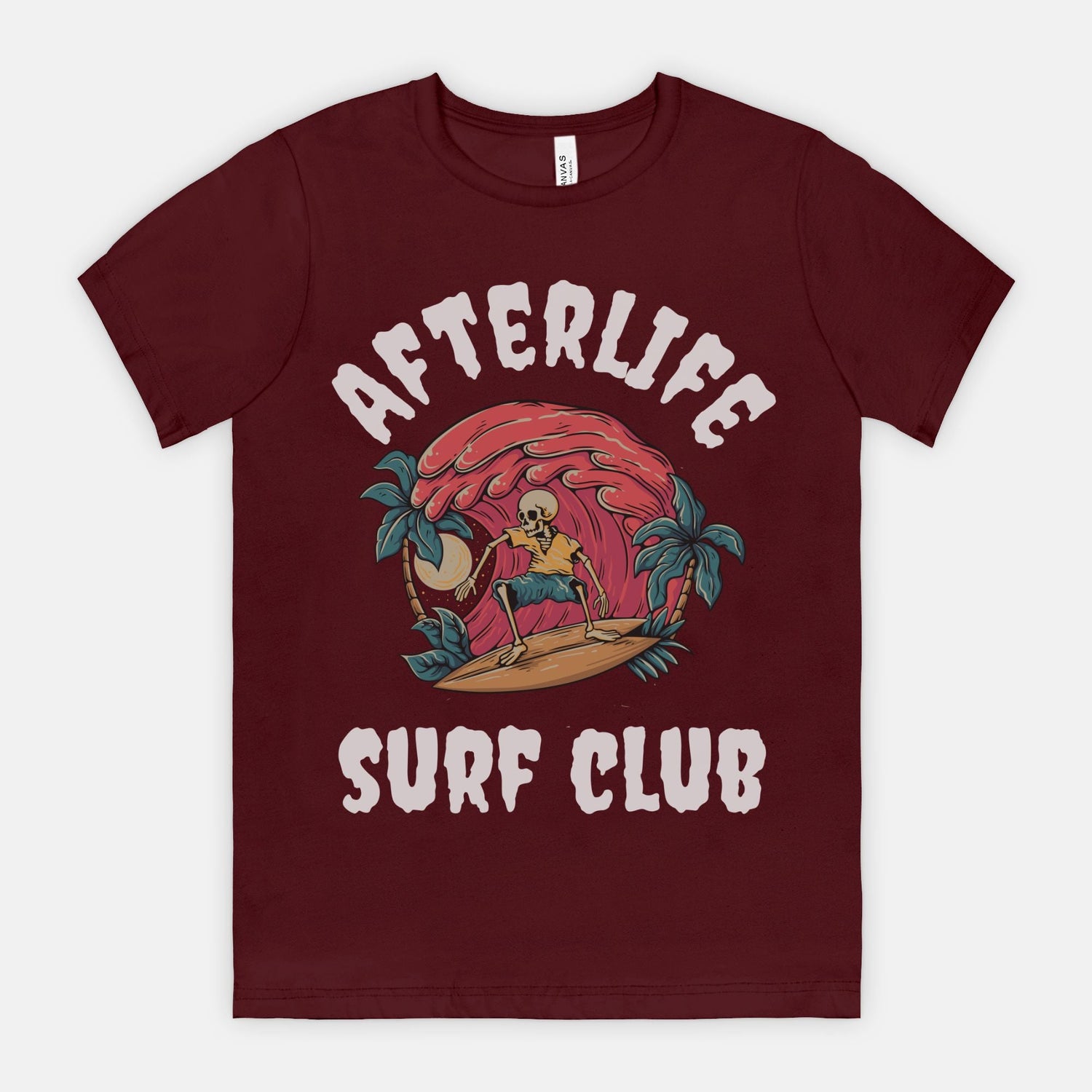 Afterlife Surf Club Shirt, Skeleton Surfer Shirtproduct_type