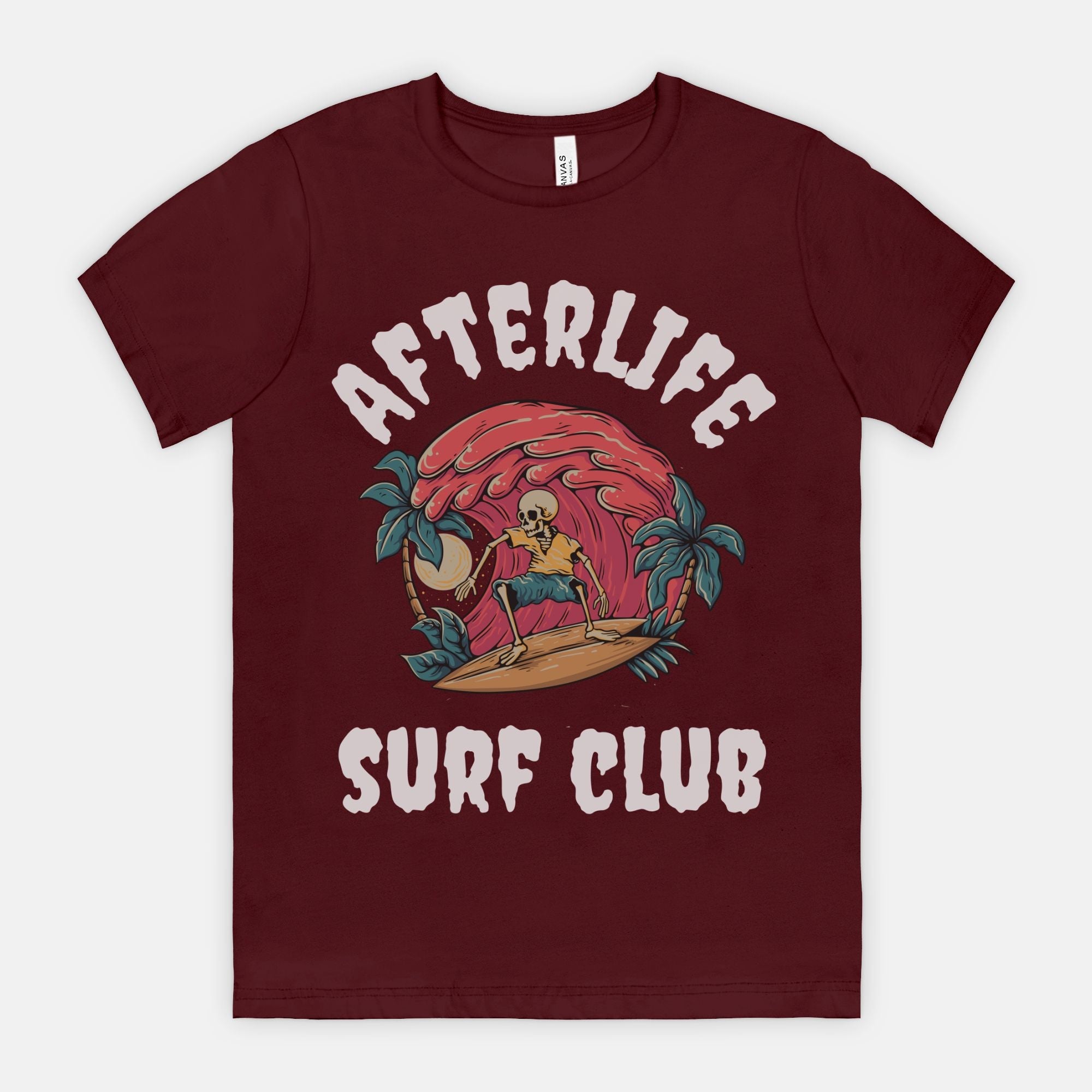 Afterlife Surf Club Shirt, Skeleton Surfer Shirtproduct_type