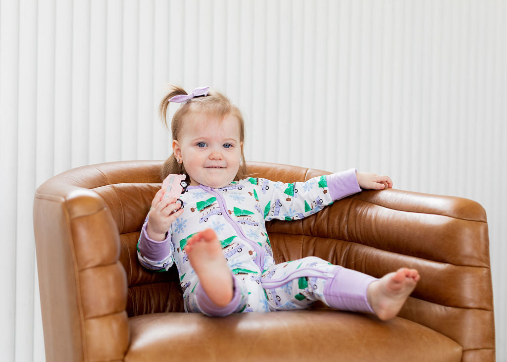 Baby Tree-Mendous Christmas - Purple - Long Sleeve Pajamas - Gathering Littles