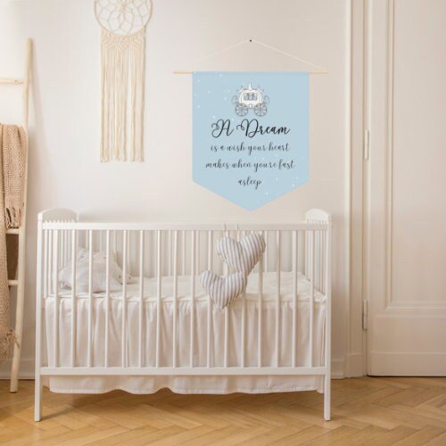 Baby Girl Nursery Decor, &quot;A dream is a wish your heart makes&quot; Bedroom Bannerproduct_type