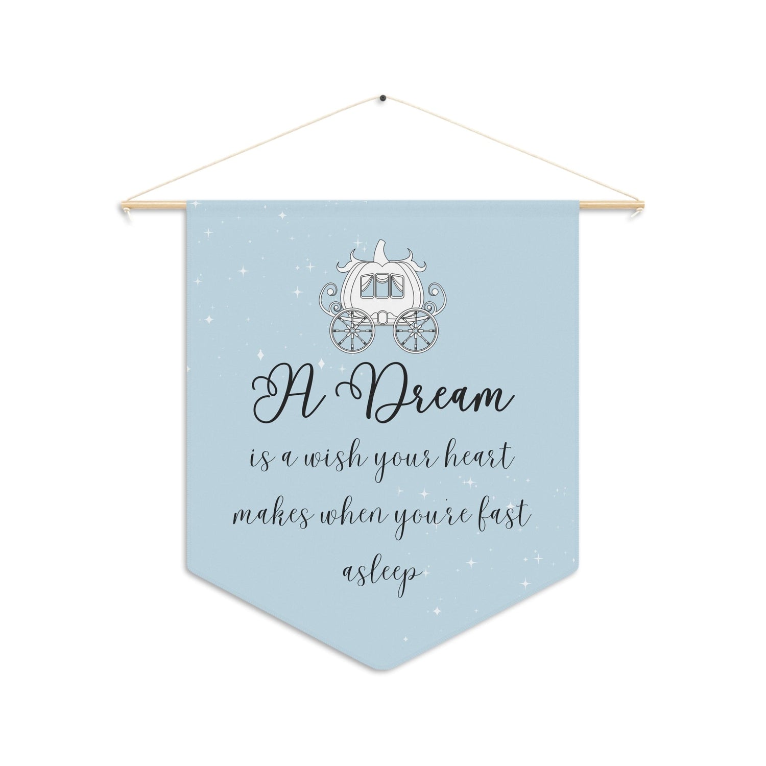 Baby Girl Nursery Decor, &quot;A dream is a wish your heart makes&quot; Bedroom Bannerproduct_type