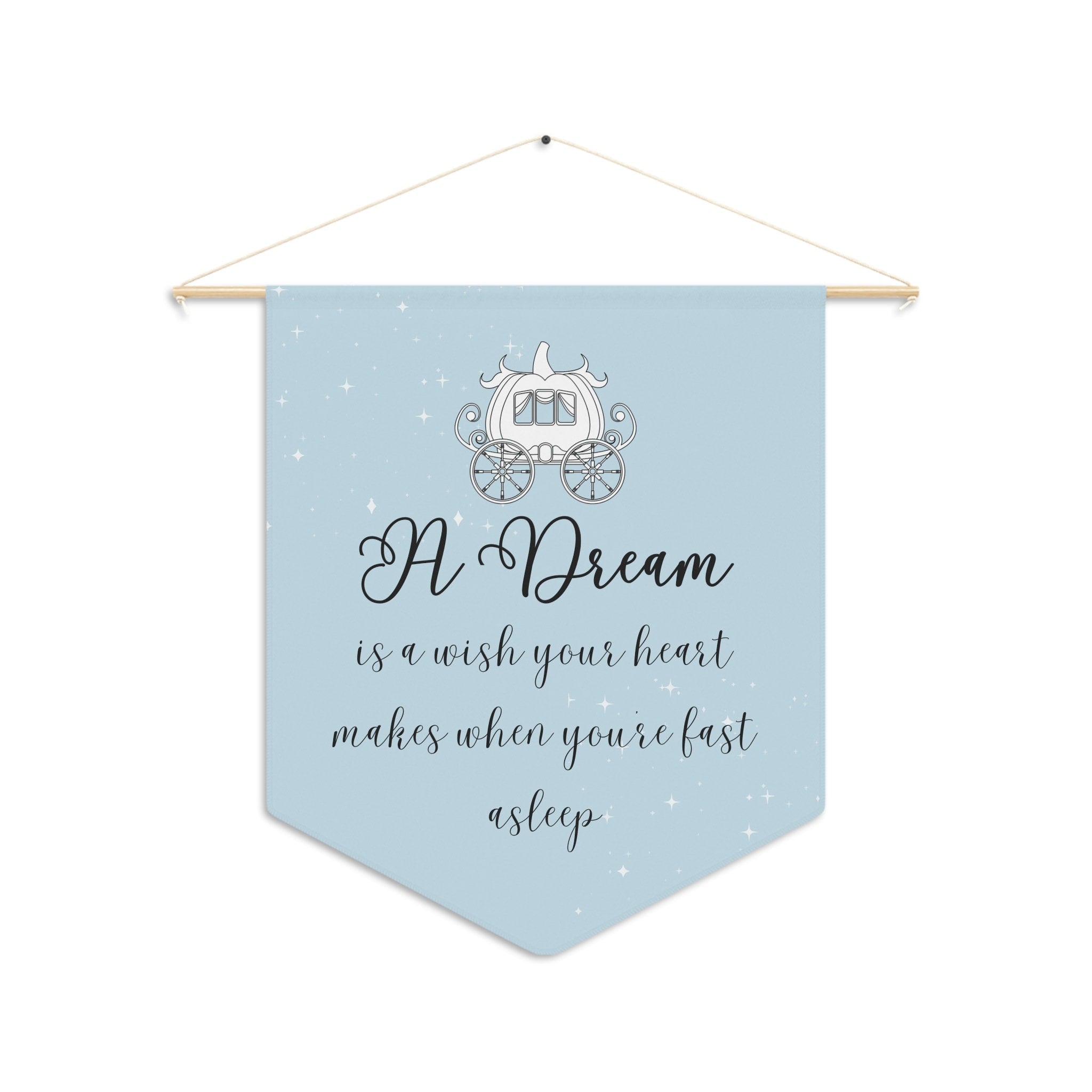 Baby Girl Nursery Decor, &quot;A dream is a wish your heart makes&quot; Bedroom Bannerproduct_type