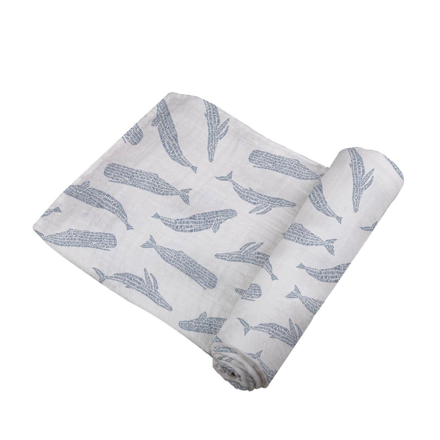 Blue Whales Bamboo Swaddleproduct_type