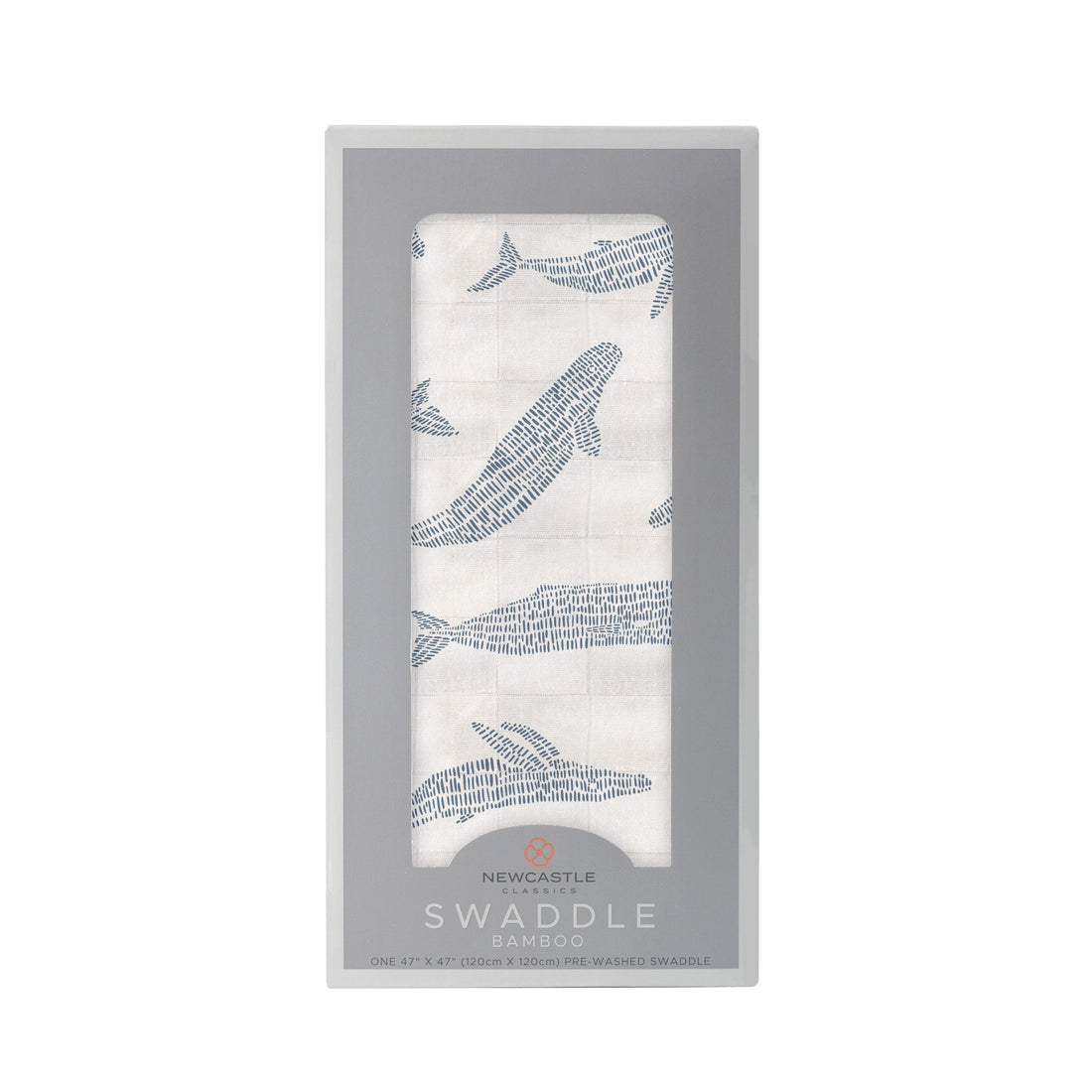 Blue Whales Bamboo Swaddleproduct_type