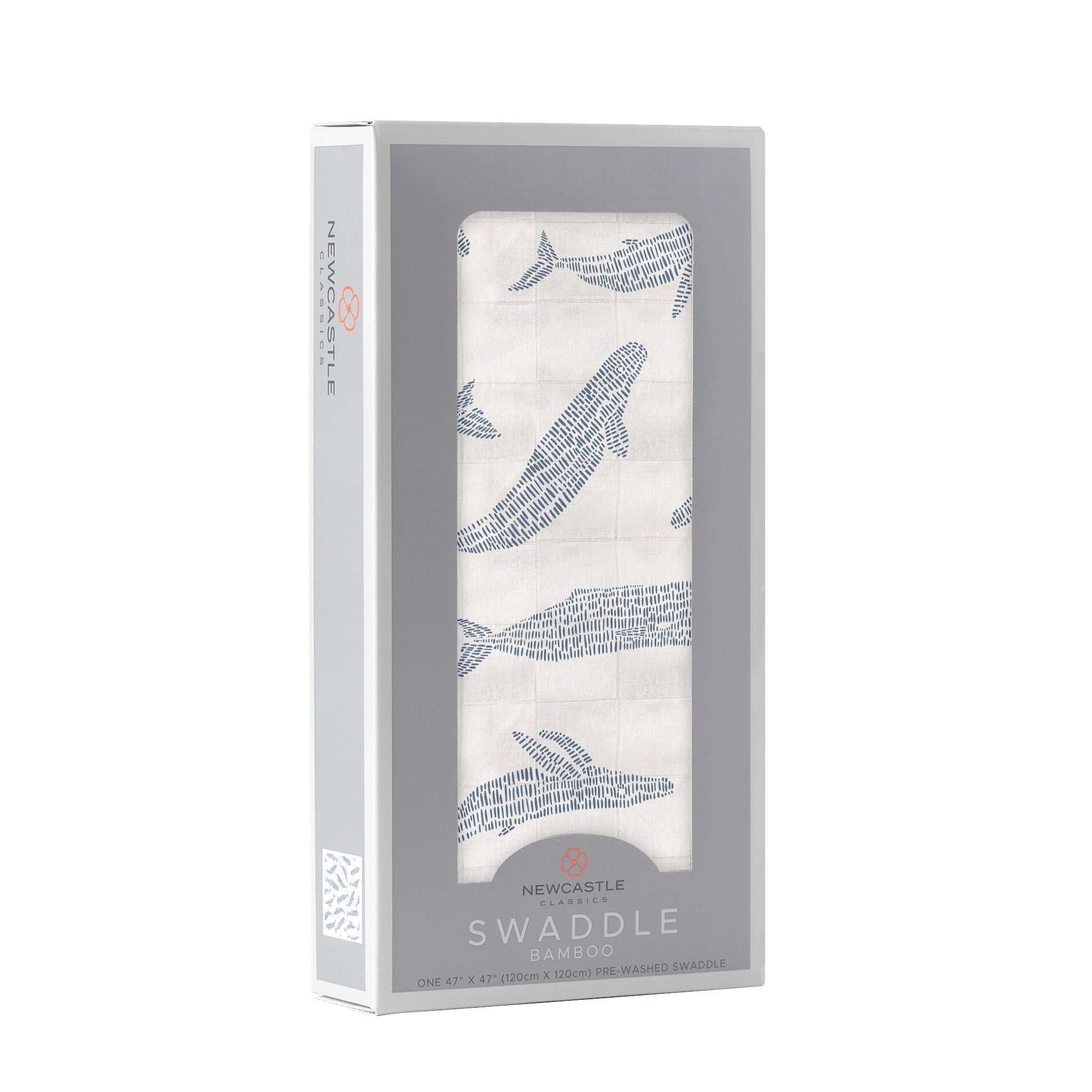 Blue Whales Bamboo Swaddleproduct_type