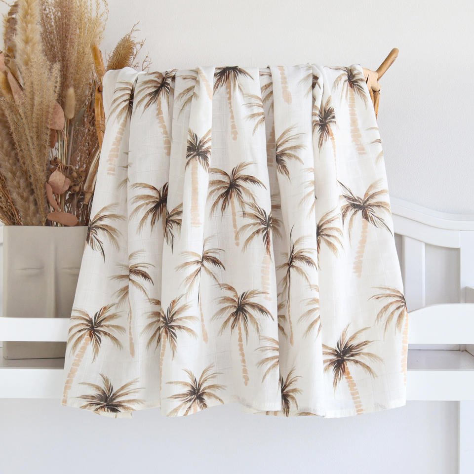 Boho Bamboo and Organic Cotton Swaddle Blanket - Largeproduct_type