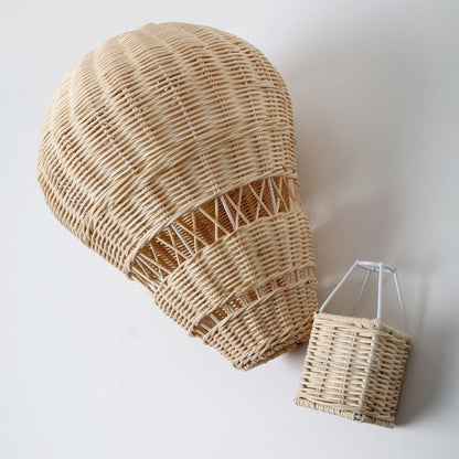 Boho Nursery Decor, Rattan Nursery Hot Air Balloon, Playroom Decorproduct_type