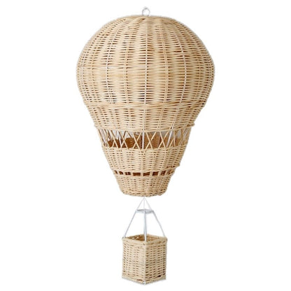 Boho Nursery Decor, Rattan Nursery Hot Air Balloon, Playroom Decorproduct_type