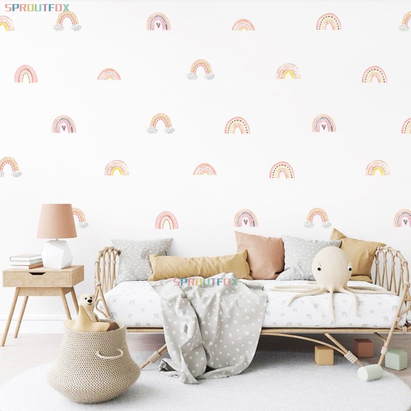 Boho Pink Rainbow Nursery Wall Decalsproduct_type