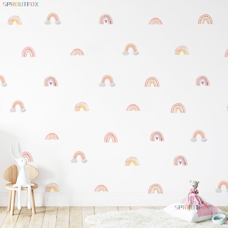 Boho Pink Rainbow Nursery Wall Decalsproduct_type