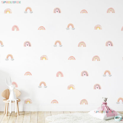 Boho Pink Rainbow Nursery Wall Decalsproduct_type