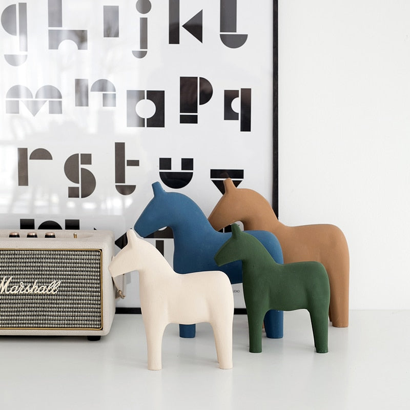 Nordic Wooden Horse Nursery Decoration - Gathering Littles