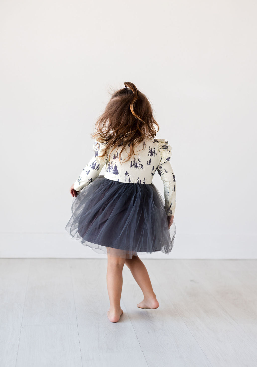 Long Sleeve Tulle Mountain Dress - Gathering Littles