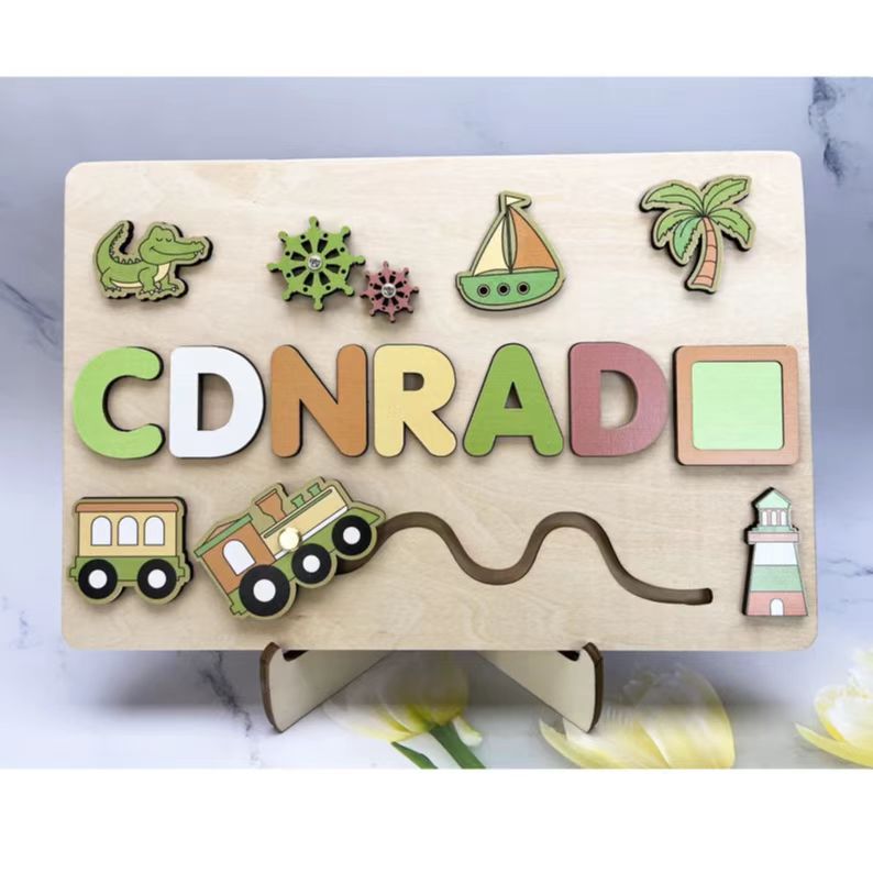 Custom First Name Wooden Puzzle For Toddlersproduct_type