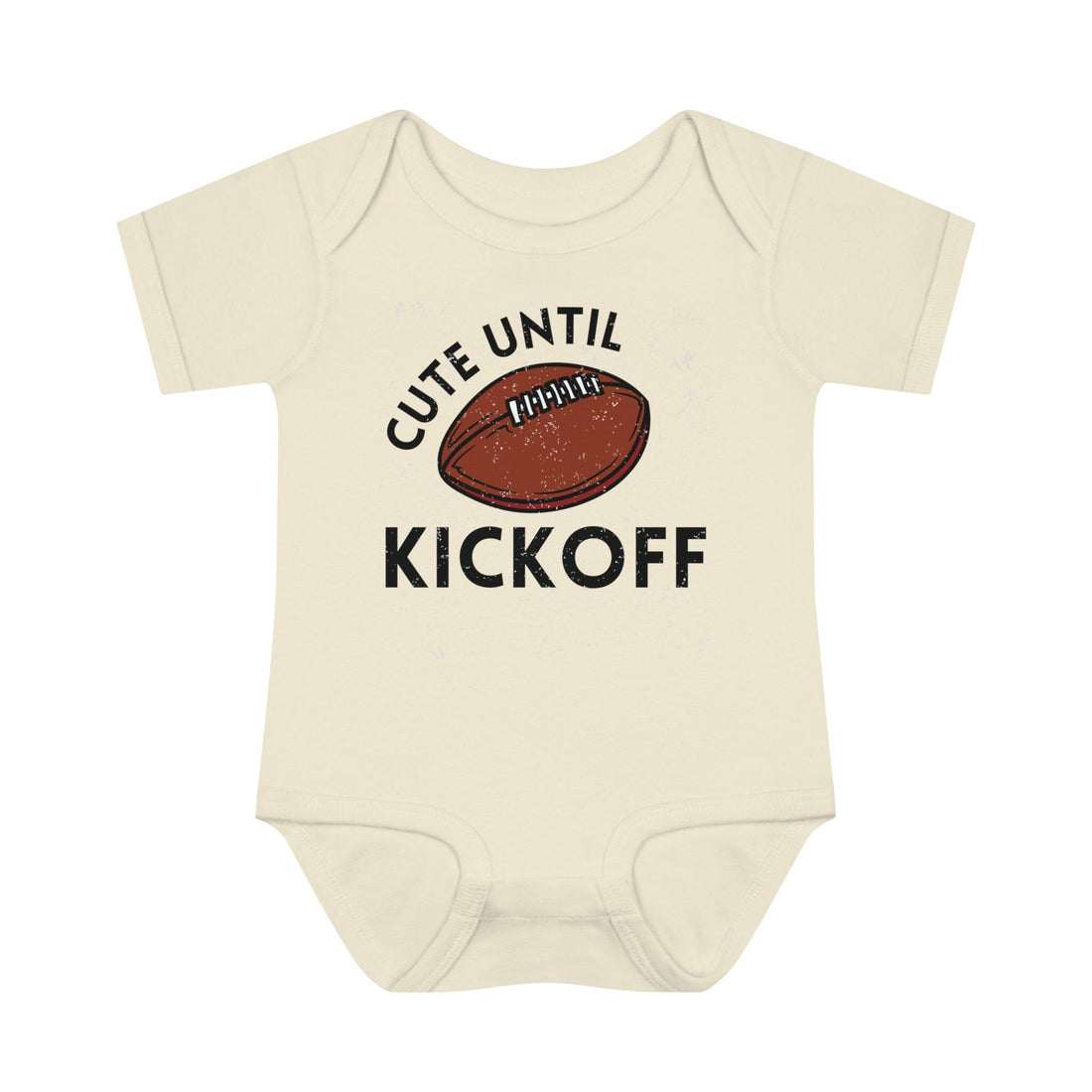 Cute Until Kickoff, Fall Baby Clothes, Football Season Onesies, Cute Football Bodysuitproduct_type