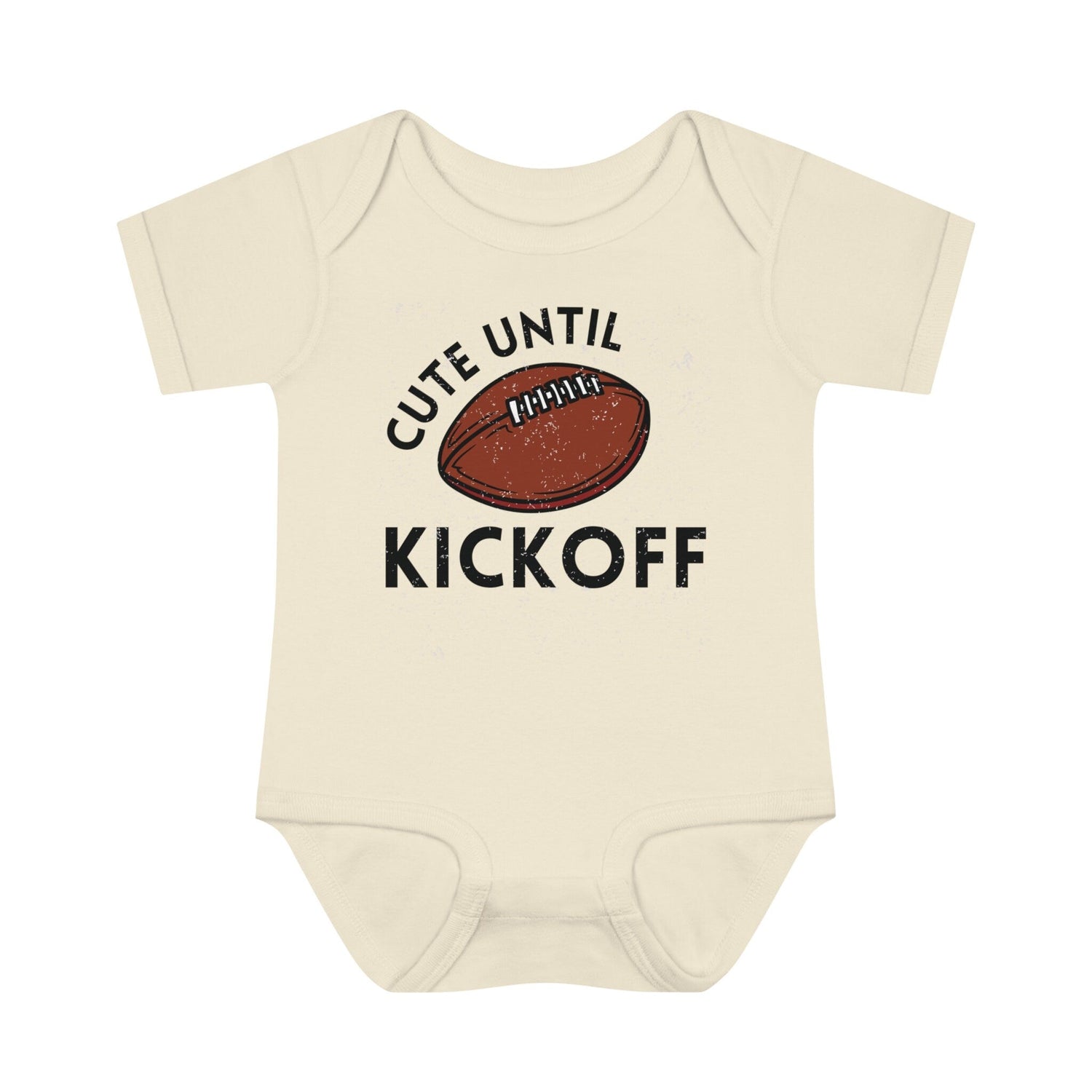 Cute Until Kickoff, Fall Baby Clothes, Football Season Onesies, Cute Football Bodysuitproduct_type