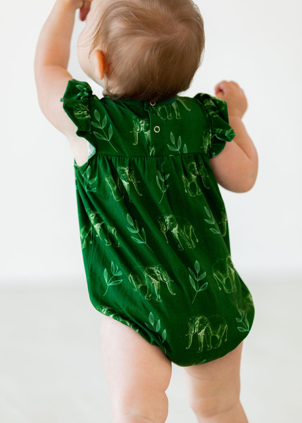 Flutter Sleeve Elephant Bubble Romper - Gathering Littles