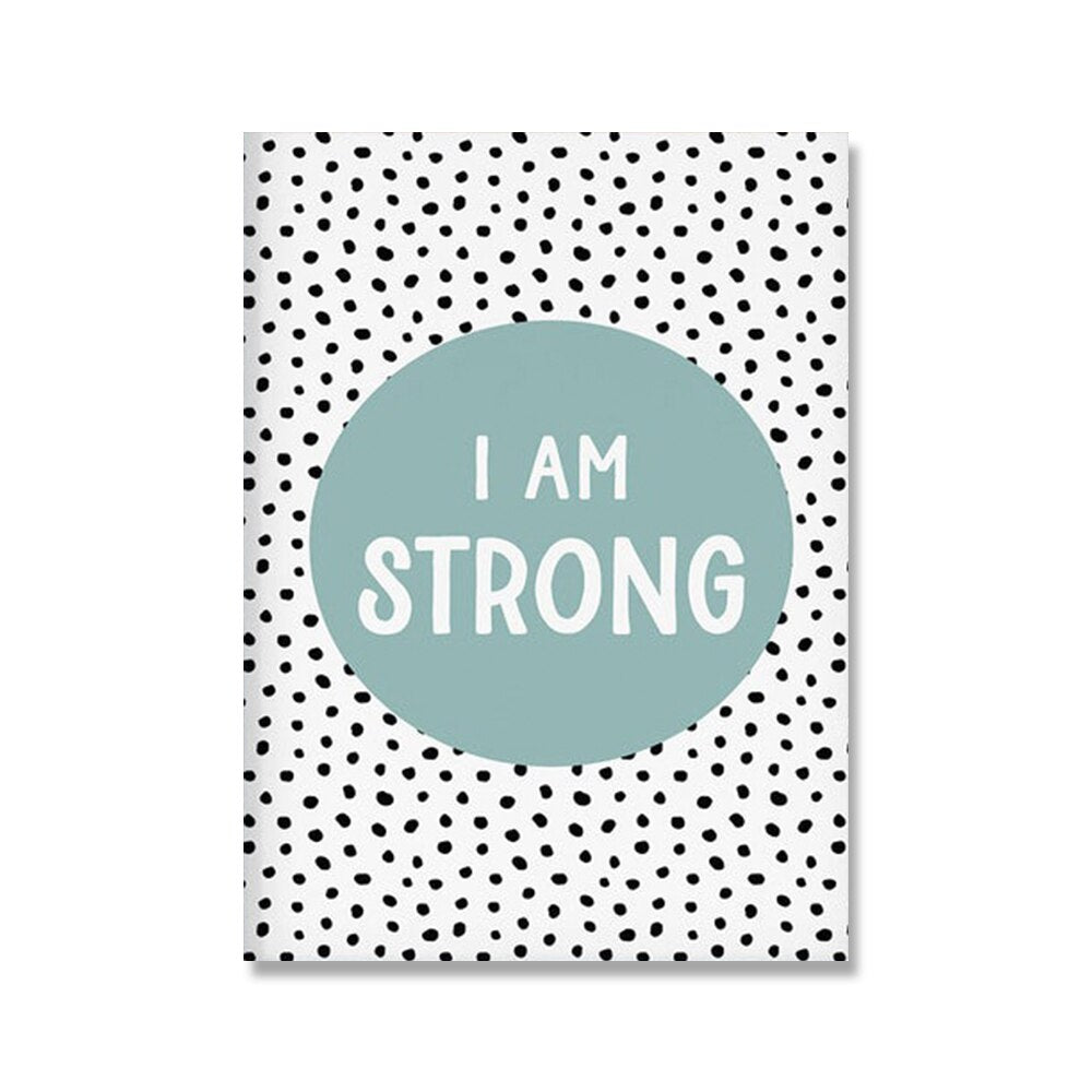 Positive Affirmations Quote Wall Art - Motivational Nursery Wall Art - Gathering Littles