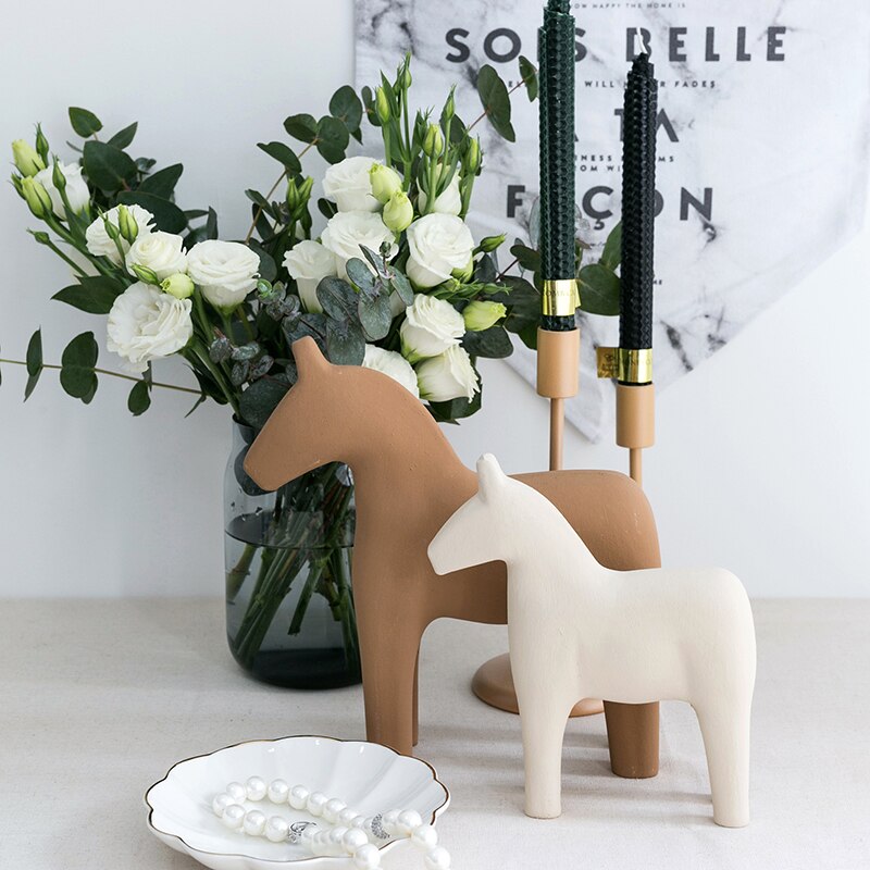 Nordic Wooden Horse Nursery Decoration - Gathering Littles