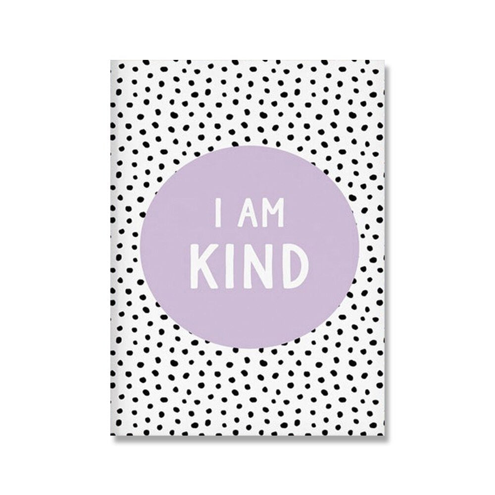 Positive Affirmations Quote Wall Art - Motivational Nursery Wall Art - Gathering Littles