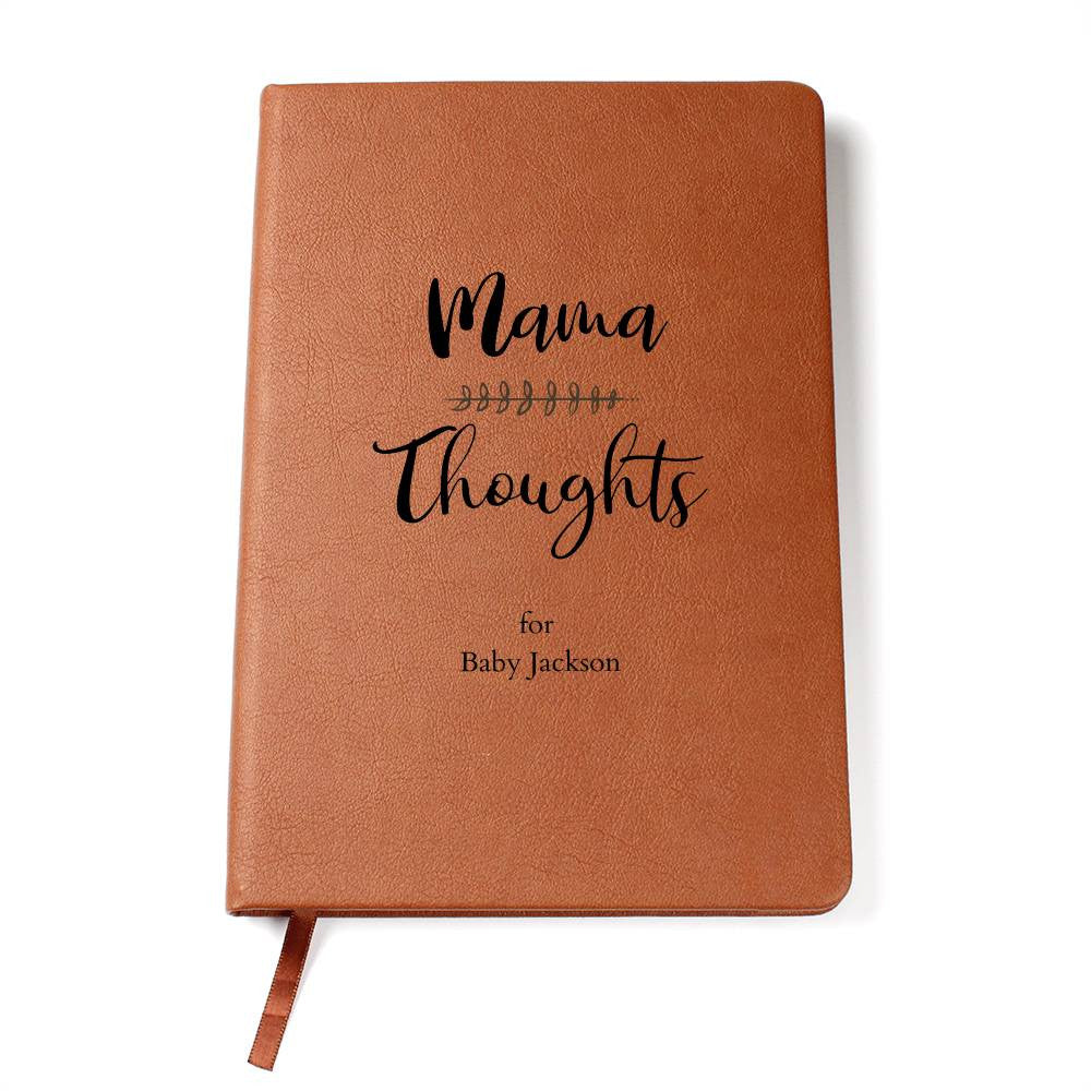 Personalized Leather Journal for New Moms, Personalized Gift for New Moms, Personalized Mom Journal, Sentimental Gift for New MomGraphic Journal - Gathering Littles
