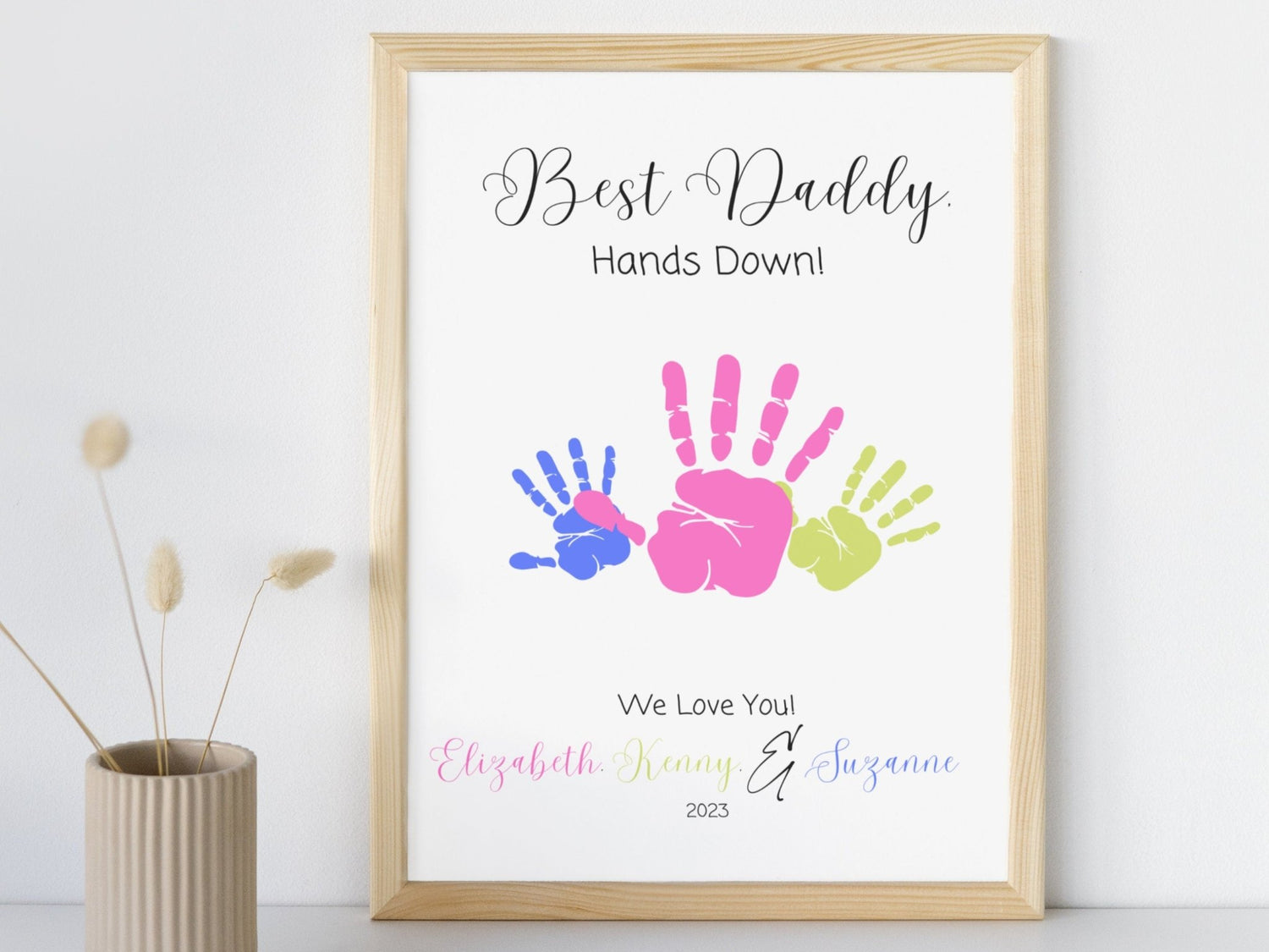 Father’s Day Gift, Fathers Day Card Digital, First fathers Day Gift, Handprint artproduct_type