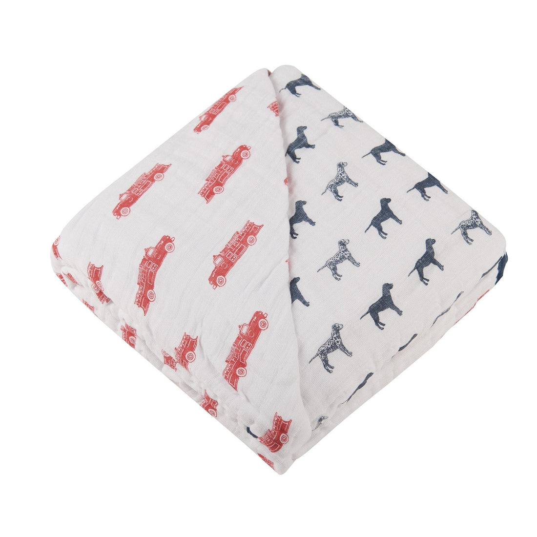 Fire Truck and Dalmatian Cotton Muslin Newcastle Blanketproduct_type