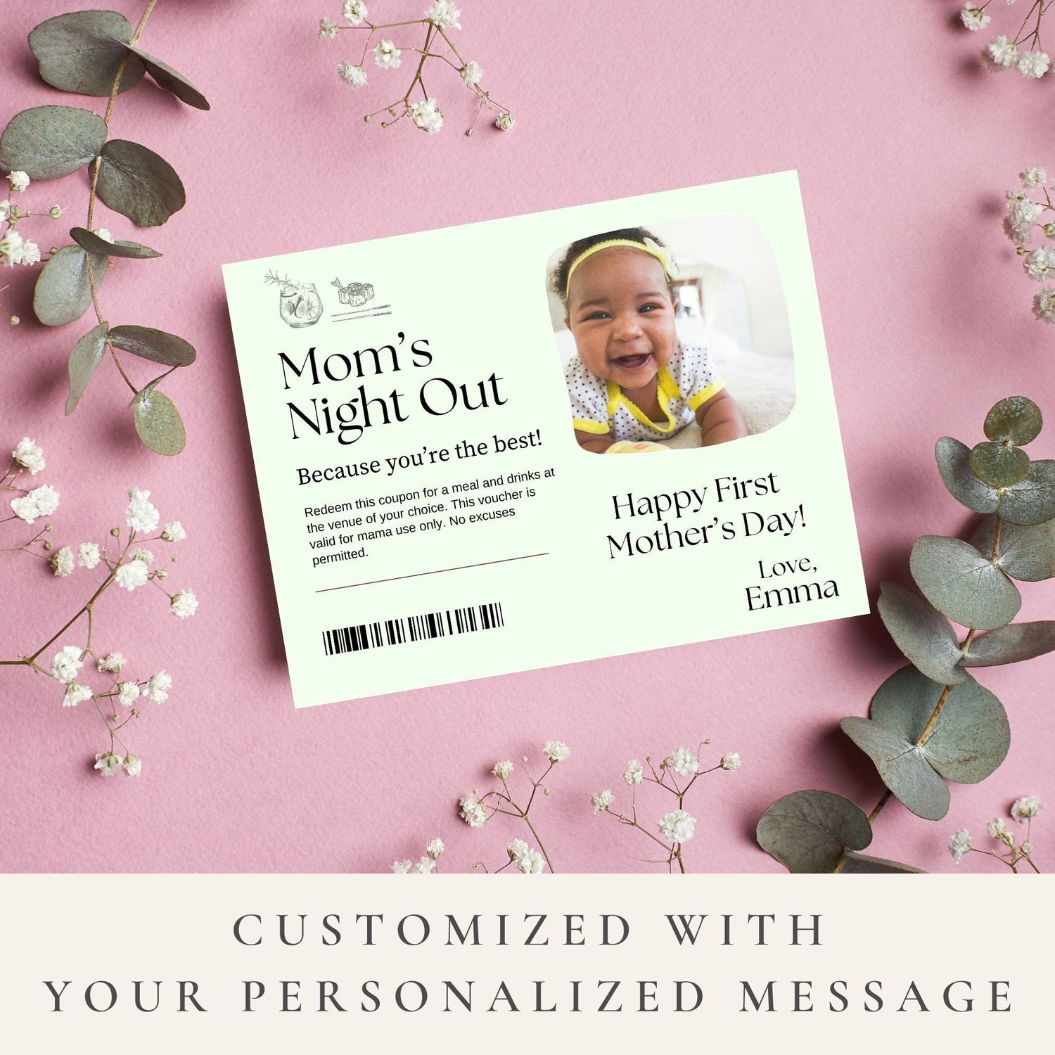 First Mothers Day Gift Coupon, Mothers Day Voucher, Mothers Day Card Digital, First Mothers Day Giftproduct_type