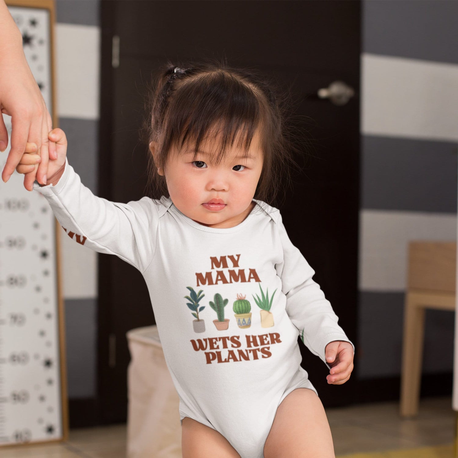 Funny Baby Bodysuit, Funny Baby Outfit, Plant Mom Baby Bodysuit, My Mama Wets Her Plantsproduct_type