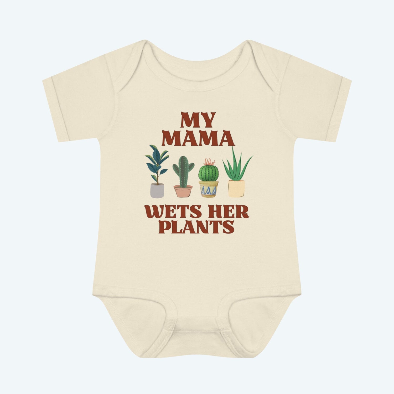 Funny Baby Bodysuit, Funny Baby Outfit, Plant Mom Baby Bodysuit, My Mama Wets Her Plantsproduct_type