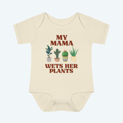 Funny Baby Bodysuit, Funny Baby Outfit, Plant Mom Baby Bodysuit, My Mama Wets Her Plantsproduct_type