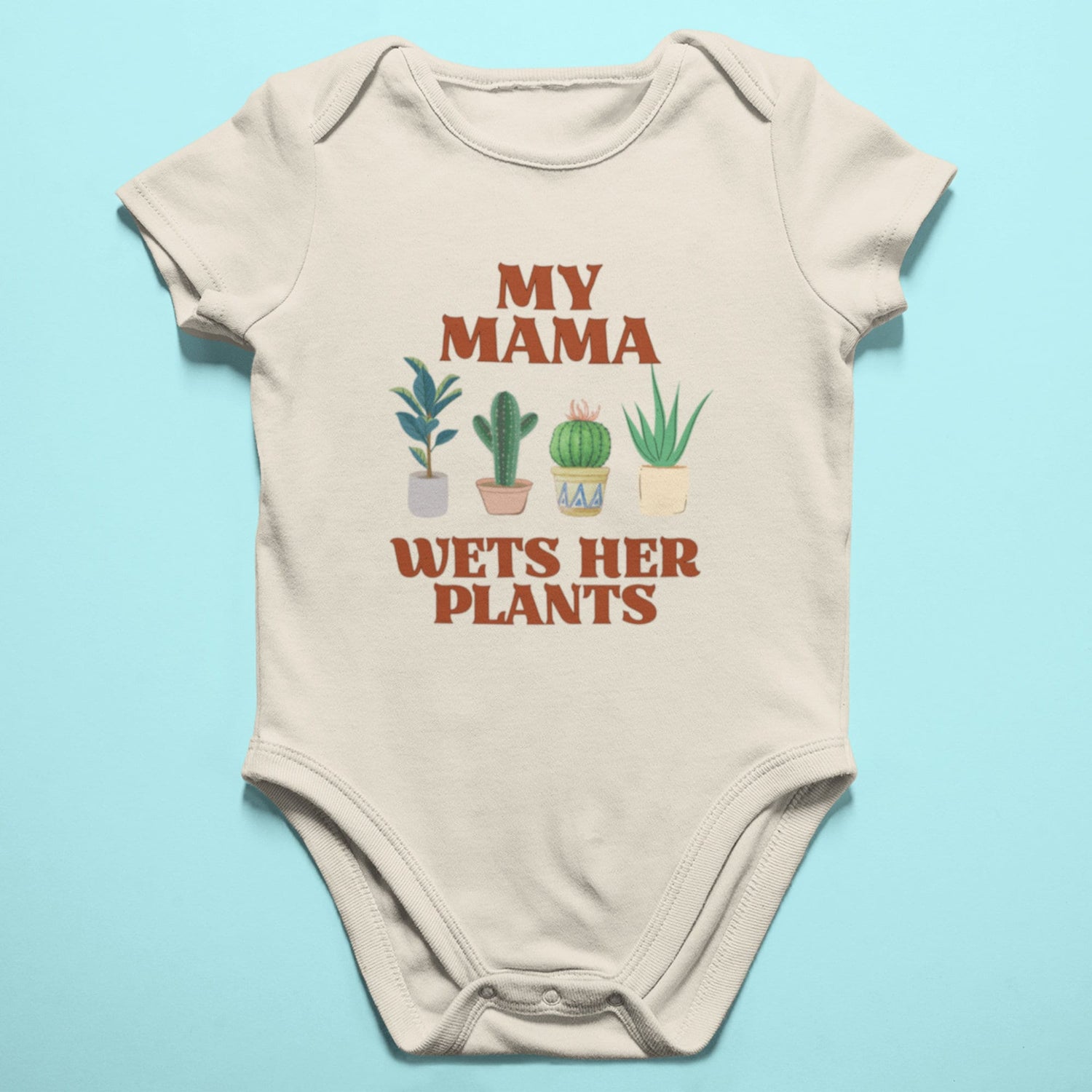 Funny Baby Bodysuit, Funny Baby Outfit, Plant Mom Baby Bodysuit, My Mama Wets Her Plantsproduct_type