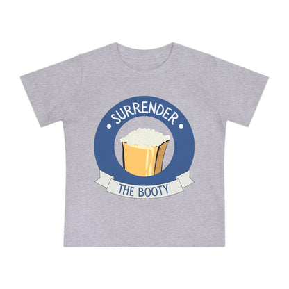 Funny Toddler Shirt - &quot;Surrender the Booty&quot; with Pirate&