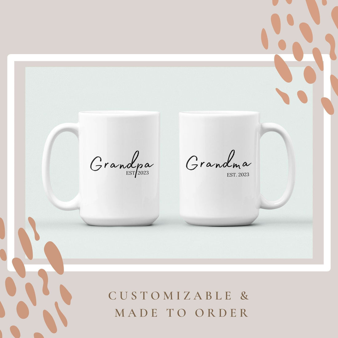 Gifts for New Grandparents, Customized Gift for New Grandma &amp; Grandpa, Coffee Mugs for New Grandparentsproduct_type
