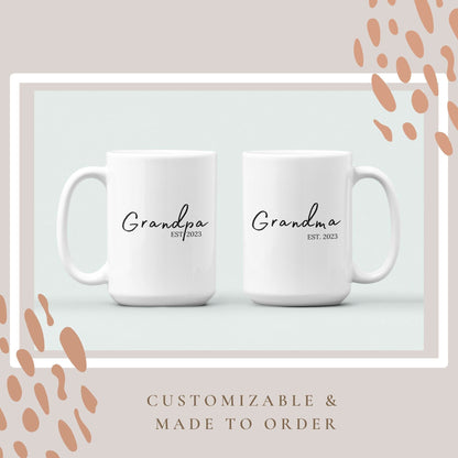 Gifts for New Grandparents, Customized Gift for New Grandma &amp; Grandpa, Coffee Mugs for New Grandparentsproduct_type