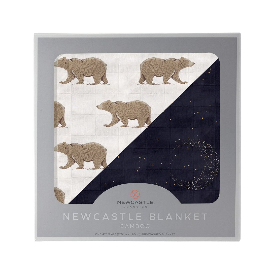 Goodnight Bear and Midnight Moon Bamboo Muslin Newcastle Blanketproduct_type