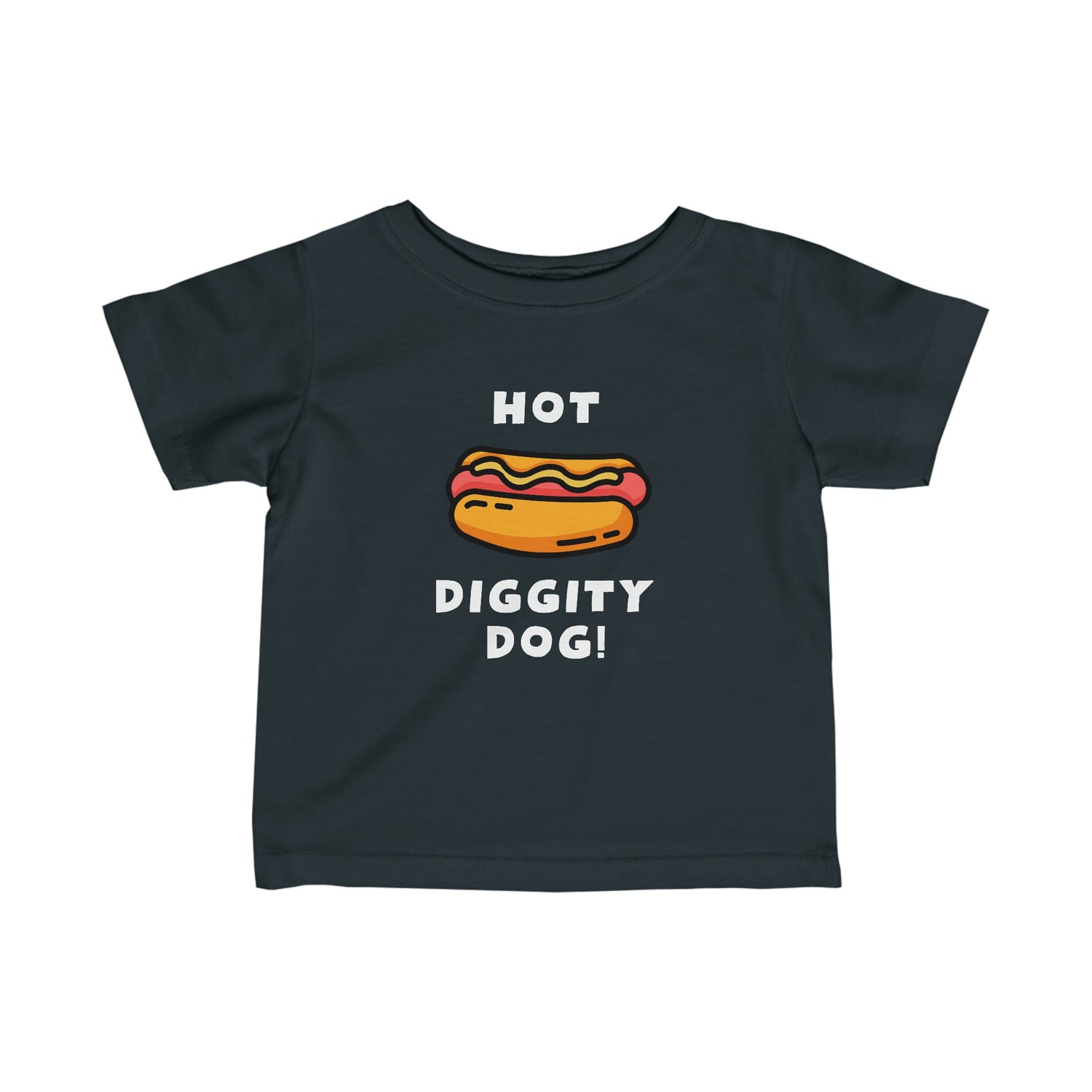 Hot Diggity Dog! Funny Toddler T-Shirt | Adorable Hotdog Design | Jersey Teeproduct_type