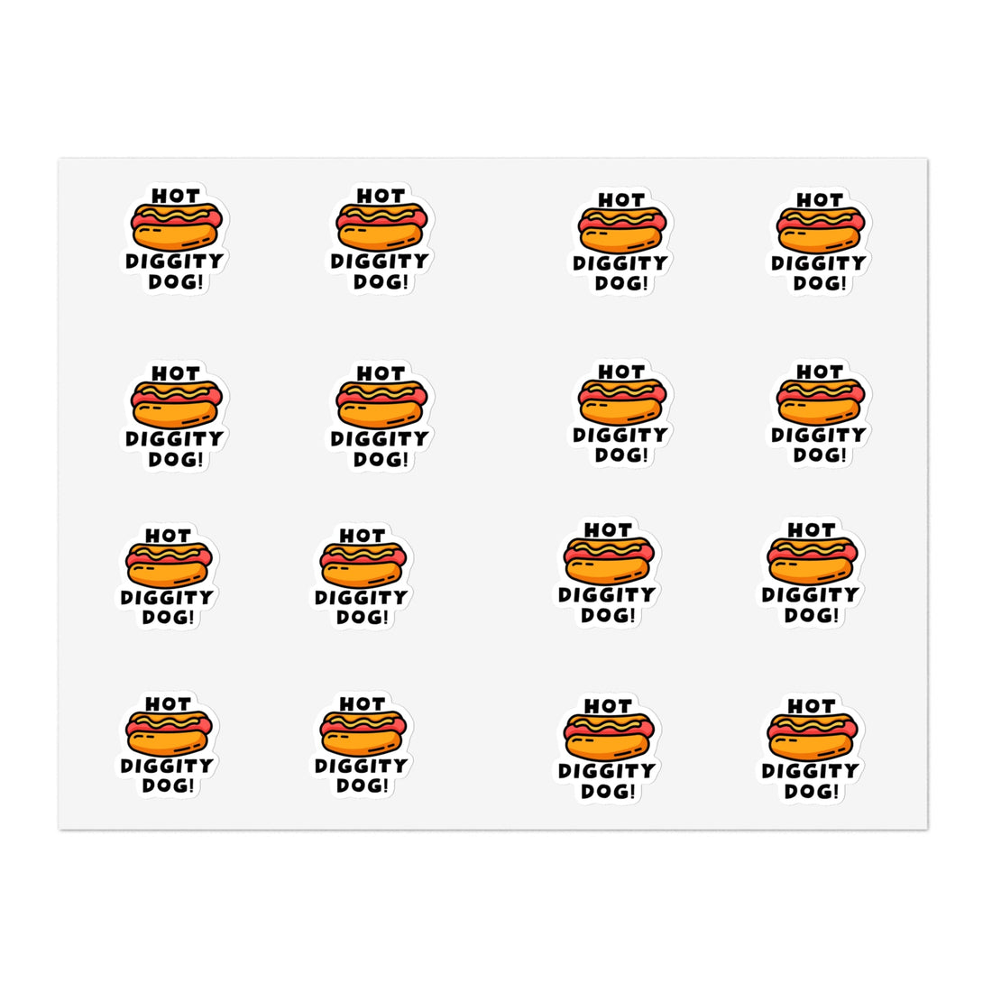 Hot Diggity Dog Sticker Sheetproduct_type