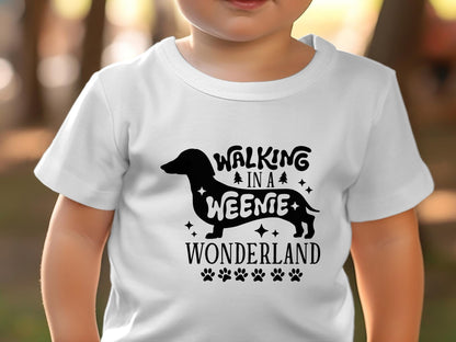 Weenie Dog Christmas Shirt, Dachsund Christmas Baby Romper, Walking in a Weenie Wonderland Shirt - Gathering Littles