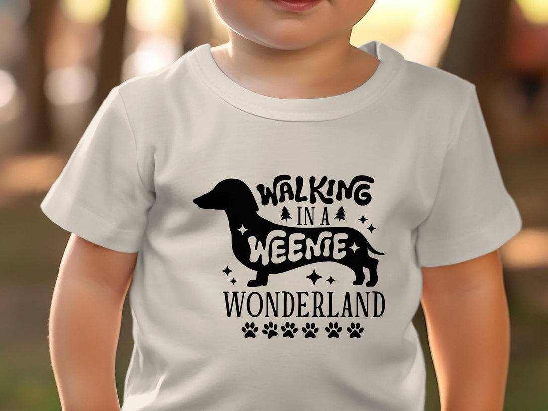 Weenie Dog Christmas Shirt, Dachsund Christmas Baby Romper, Walking in a Weenie Wonderland Shirt - Gathering Littles