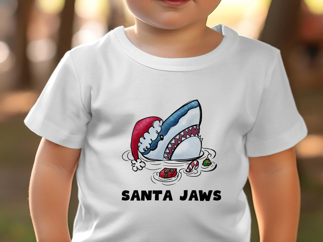 Santa Jaws Baby Shirt, Santa Christmas Bodysuit, Funny Christmas Toddler Shirt, Toddler Christmas Gift - Gathering Littles