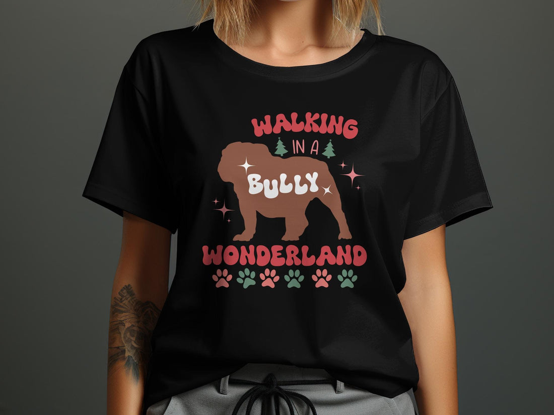 Bulldog Christmas Shirt, Walking in a Bully Wonderland Shirt, Bulldog Christmas Gift - Gathering Littles